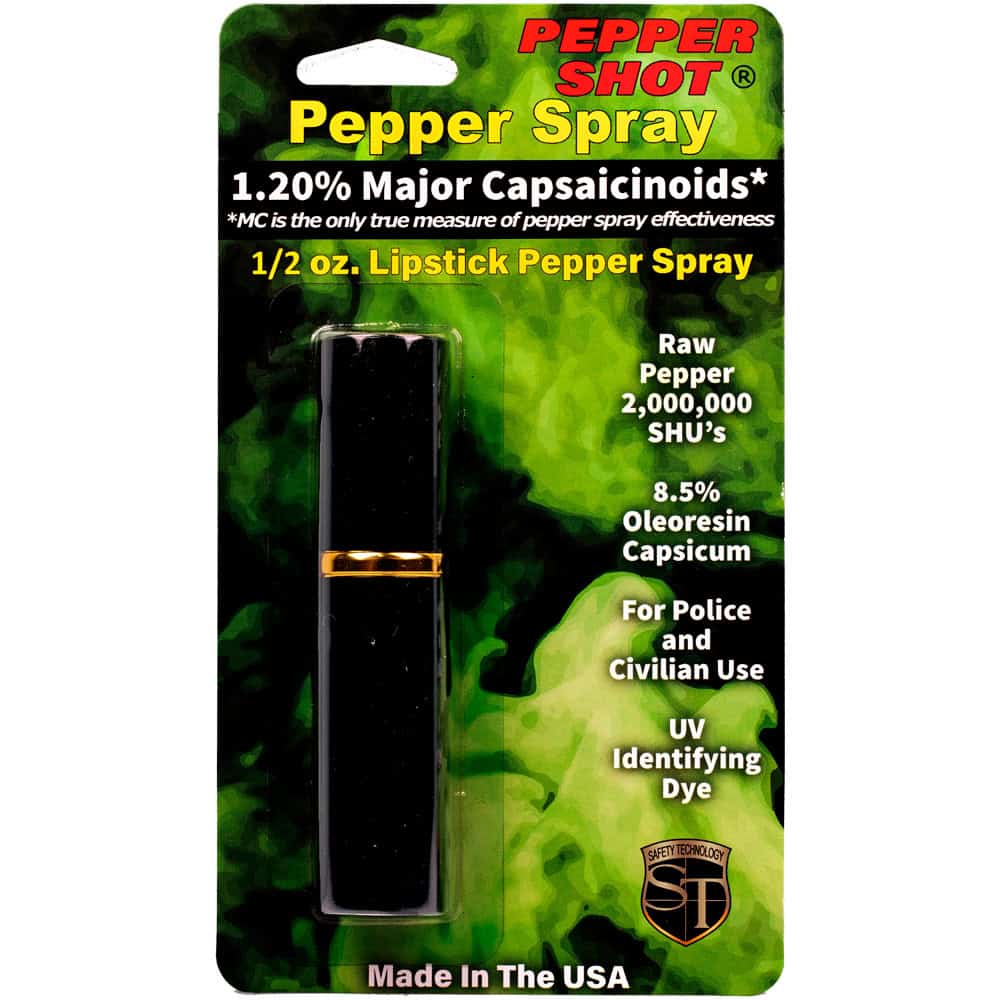 Pepper Shot 1.2% MC 1/2 oz Lipstick Pepper Spray - Image 3